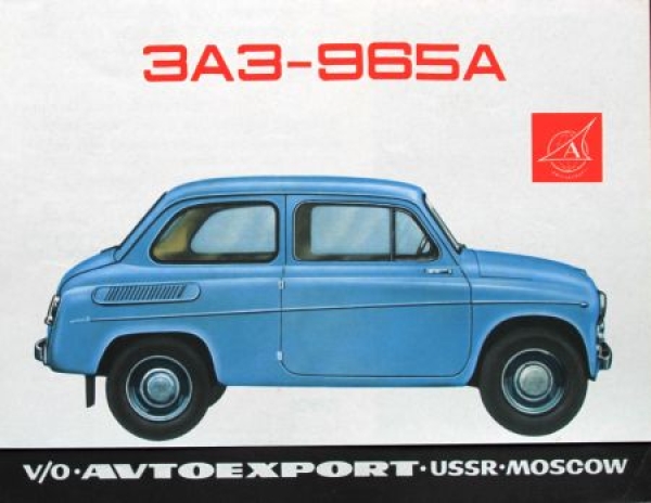 ZAZ 965A Saporoshet Modelprogram 1965 Carbrochure (9704)